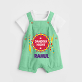 Little Garba Rockstar Personalized Dungaree - GREEN - 0 - 5 Months Old (Chest 18")