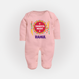 Little Garba Rockstar Personalized Full Body Suit - BABY PINK - New Born (Chest 7.5")