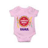 Little Garba Rockstar Personalized Romper - BABY PINK - New Born (Chest 14")