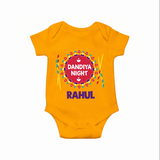 Little Garba Rockstar Personalized Romper - CHROME YELLOW - New Born (Chest 14")