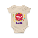 Little Garba Rockstar Personalized Romper - IVORY - New Born (Chest 14")