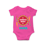 Little Garba Rockstar Personalized Romper - HOT PINK - New Born (Chest 14")