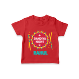 Little Garba Rockstar Personalized T Shirt - RED - 0-5 Months Old (Chest 17")