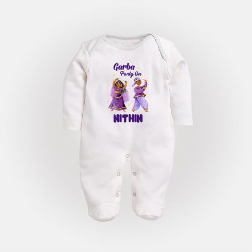 Garba Party On Sleep suit/full sleeve body suit | Personalized Baby Sleep suit/full sleeve body suit for Dance and Fun