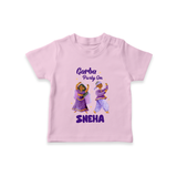 Dandiya Vibes Couple Personalized T Shirt - BABY PINK - 0-5 Months Old (Chest 17")
