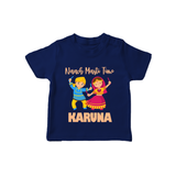 Garba Party On Personalized T Shirt - NAVY BLUE - 0-5 Months Old (Chest 17")