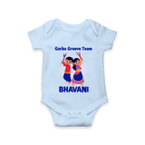 Nach Masti Time Garba Personalized Romper - BABY BLUE - New Born (Chest 14")
