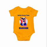 Nach Masti Time Garba Personalized Romper - CHROME YELLOW - New Born (Chest 14")