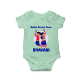Nach Masti Time Garba Personalized Romper - MINT GREEN - New Born (Chest 14")