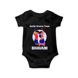 Nach Masti Time Garba Personalized Romper - BLACK - New Born (Chest 14")