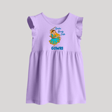 Garba Groove Team Personalized Baby Frock - LILAC - 0 - 3 Months Old (Chest 17")