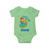 Garba Groove Team Personalized Romper - GREEN - New Born (Chest 14")
