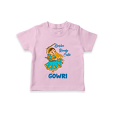 Garba Groove Team Personalized T Shirt - BABY PINK - 0-5 Months Old (Chest 17")