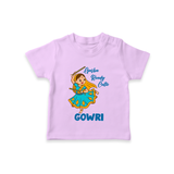 Garba Groove Team Personalized T Shirt - LILAC - 0-5 Months Old (Chest 17")