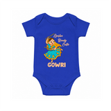 Garba Groove Team Personalized Romper - COBALT BLUE - New Born (Chest 14")
