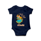 Garba Groove Team Personalized Romper - NAVY BLUE - New Born (Chest 14")
