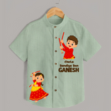 Chota Dandiya Don Personalized Shirt - MINT GREEN - 0 - 6 Months Old (Chest 23")
