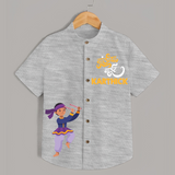Dhol Beats Champ Personalized Shirt - GREY - 0 - 6 Months Old (Chest 23")