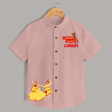 Garba Night Personalized Shirt - PEACH - 0 - 6 Months Old (Chest 23")
