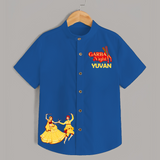 Garba Night Personalized Shirt - COBALT BLUE - 0 - 6 Months Old (Chest 23")