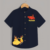 Garba Night Personalized Shirt - NAVY BLUE - 0 - 6 Months Old (Chest 23")