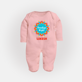 Dandiya Night Personalized Full Body Suit - BABY PINK - New Born (Chest 7.5")