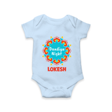 Dandiya Night Personalized Romper - BABY BLUE - New Born (Chest 14")