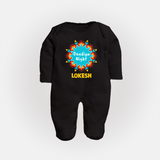 Dandiya Night Personalized Full Body Suit - BLACK - New Born (Chest 7.5")