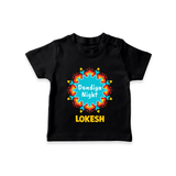 Dandiya Night Personalized T Shirt - BLACK - 0-5 Months Old (Chest 17")