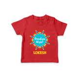 Dandiya Night Personalized T Shirt - RED - 0-5 Months Old (Chest 17")