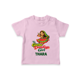 Garba Dandiya Girl Personalized T Shirt - BABY PINK - 0-5 Months Old (Chest 17")