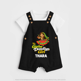 Garba Dandiya Girl Personalized Dungaree - BLACK - 0 - 5 Months Old (Chest 18")