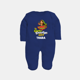 Garba Dandiya Girl Personalized Full Body Suit - NAVY BLUE - New Born (Chest 7.5")