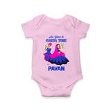See You in Garba Time Personalized Romper - BABY PINK - New Born (Chest 14")
