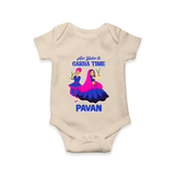 See You in Garba Time Personalized Romper - IVORY - New Born (Chest 14")