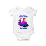See You in Garba Time Personalized Romper - WHITE - New Born (Chest 14")