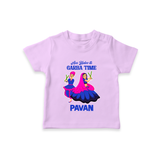 See You in Garba Time Personalized T Shirt - LILAC - 0-5 Months Old (Chest 17")