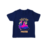 See You in Garba Time Personalized T Shirt - NAVY BLUE - 0-5 Months Old (Chest 17")