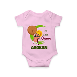My First Onam Mahabali Celebration Romper - BABY PINK - New Born (Chest 14")