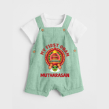My First Onam Kathakali Heritage Dungaree - MINT GREEN - 0 - 5 Months Old (Chest 18")