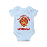 My First Onam Kathakali Heritage Romper - BABY BLUE - New Born (Chest 14")