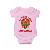 My First Onam Kathakali Heritage Romper - BABY PINK - New Born (Chest 14")