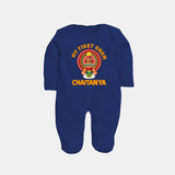 My First Onam Kathakali Heritage Full Body Suit - NAVY BLUE - New Born (Chest 7.5")
