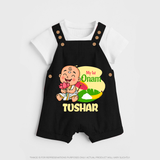 My First Onam Little Krishna Celebration Dungaree - BLACK - 0 - 5 Months Old (Chest 18")
