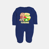 My First Onam Little Krishna Celebration Full Body Suit - NAVY BLUE - New Born (Chest 7.5")