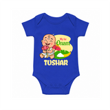 My First Onam Little Krishna Celebration Romper - COBALT BLUE - New Born (Chest 14")