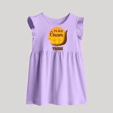 My First Onam Kerala Snake Boat Baby Frock - LILAC - 0 - 3 Months Old (Chest 17")