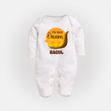 My First Onam Kerala Snake Boat Full Body Suit - WHITE - New Born (Chest 7.5")