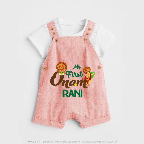My First Onam Baby Dungaree Set | Customizable Dungaree Set for Onam Celebrations