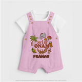 My First Onam Kerala Festival Icons Dungaree - BABY PINK - 0 - 5 Months Old (Chest 18")